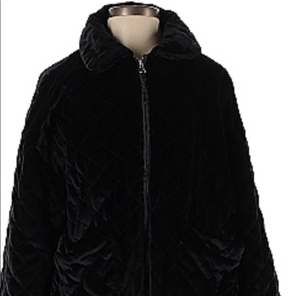 I AM GIA black furry jacket